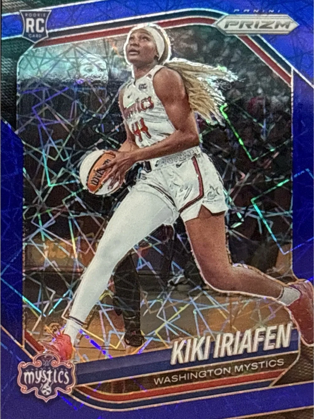 Panini Prizm Kiki Iriafen Blue Prizm WNBA Rookie Card